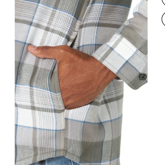 Wrangler Men's Long Sleeve Quilted Lined Flannel Shirt Jacket NWT M - Picture 9 of 10